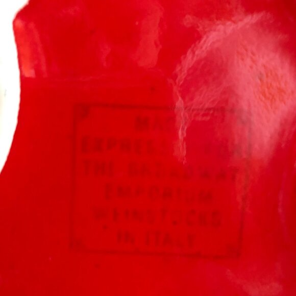 Vintage Red Christmas Tree Serving Dish/Platter Made In Italy - Picture 4 of 4